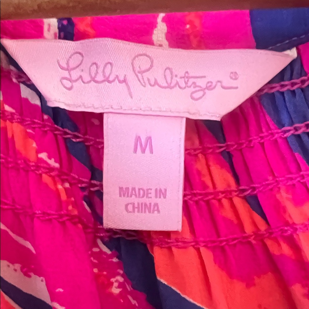Lilly Pulitzer Pink and Orange Blouse - Picture 2 of 4